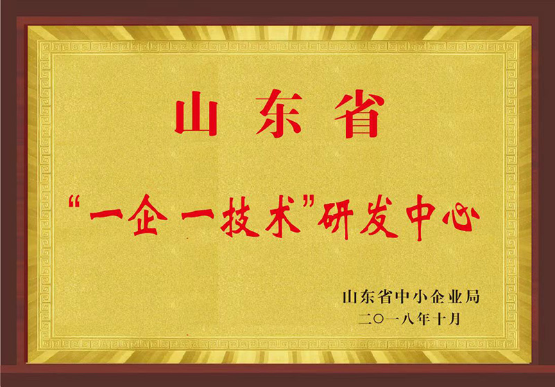 山東省（shěng）一企一技（jì）術研發中心